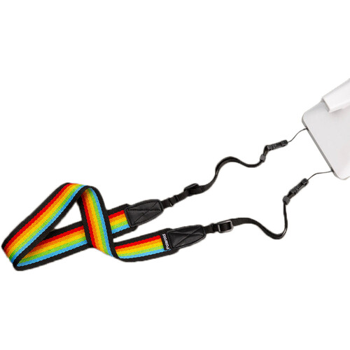  Polaroid Flat Camera Strap (Rainbow Black/Grey)